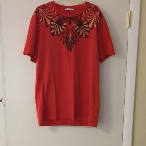 Versace Collection Men's Red Short Sleeve Boxy Tee